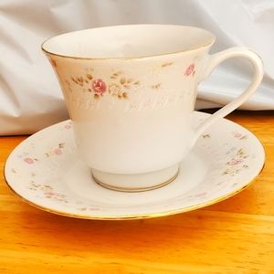 Jamestown China Pink Floral Teacup & Saucer